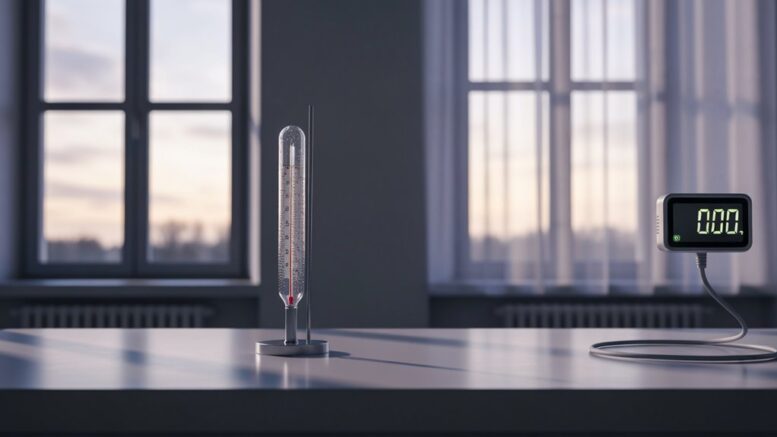 gemessene Raumlufttemperatur